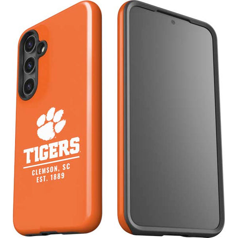 Clemson University Tigers Est 1889 Orange Galaxy S25 Impact Case